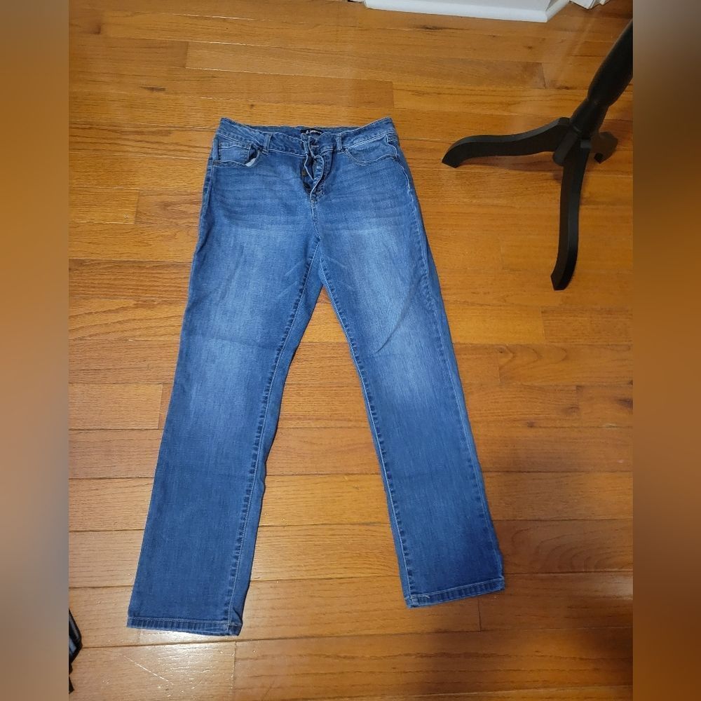 Jeans size 14, multi button closure, Boot Cut